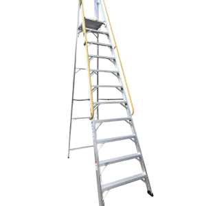 Escalera de Tijera con Plataforma en Aluminio Certificada 11 pasos