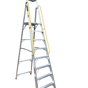 Escalera de Tijera con Plataforma en Aluminio Certificada 8 pasos