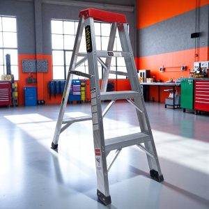 Escalera Tijera Aluminio Certificada 4 pasos