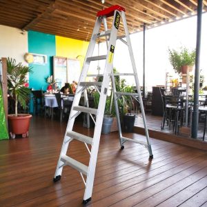 Escalera Tijera Aluminio Certificada 7 pasos