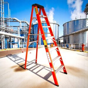 Escalera Tijera Fibra de Vidrio Certificada 7 pasos