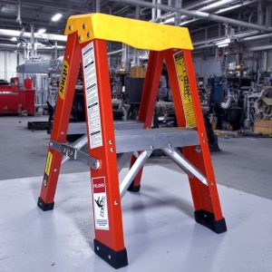 Escalera Tijera Fibra de Vidrio Certificada 2 pasos