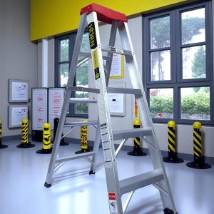 Escalera Tijera Aluminio Certificada 5 pasos