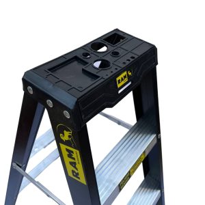Escalera RAM Tijera  Aluminio negra 12 pasos Protop