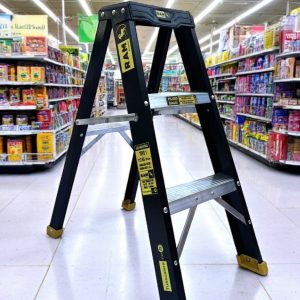 Escalera RAM Tijera Aluminio Negra 3 pasos Protop