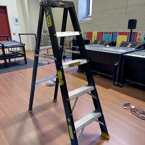 Escalera RAM Tijera  Aluminio negra 5 pasos Protop