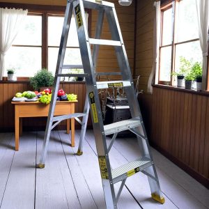 Escalera RAM Tijera  Aluminio 5 pasos