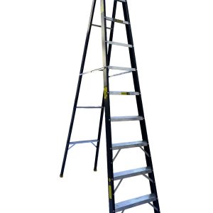 Escalera RAM Tijera  Aluminio Negra 10 pasos