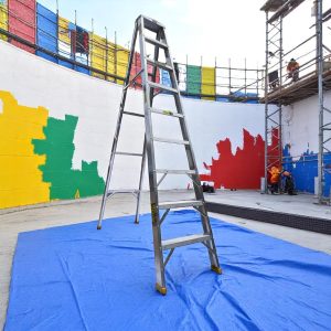 Escalera RAM Tijera  Aluminio 9 pasos