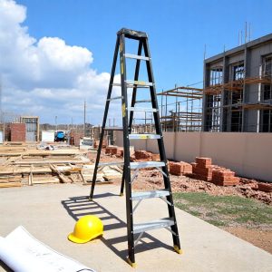 Escalera RAM Tijera  Aluminio negra 8 pasos Protop