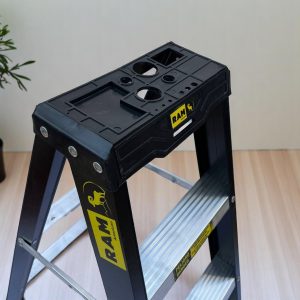 Escalera RAM Tijera  Aluminio negra 6 pasos Protop