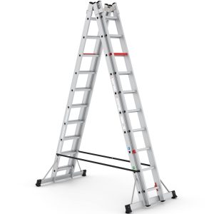 Escalera Tijera Extensible Doble Cara RAM 2X10